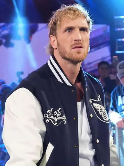 WWE RAW 2025 Logan Paul Varsity Jacket