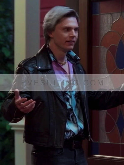 WandaVision Pietro Maximoff Black Leather Jacket