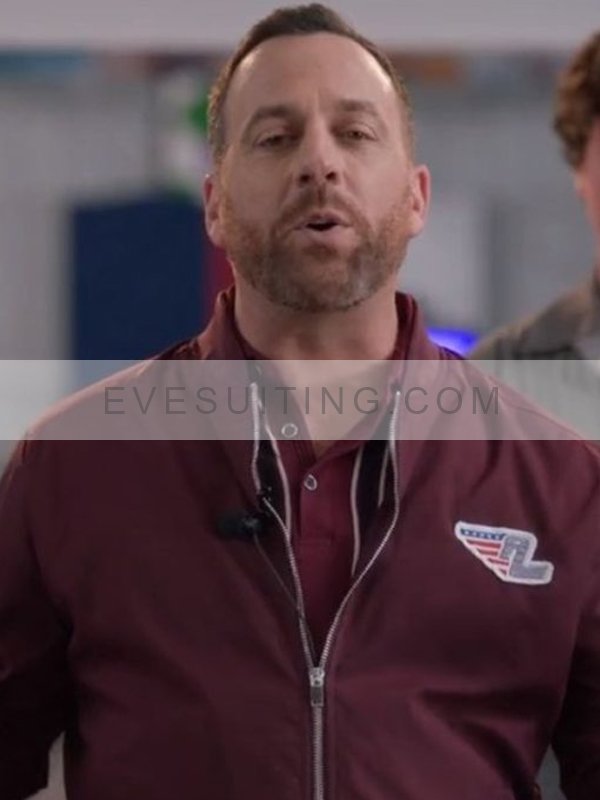 Wayne Larouche Blue Red & Maroon Bomber Jacket