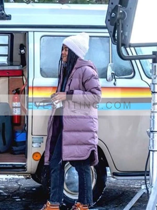 Weak Layers 2024 Tina Gates Purple Puffer Coat