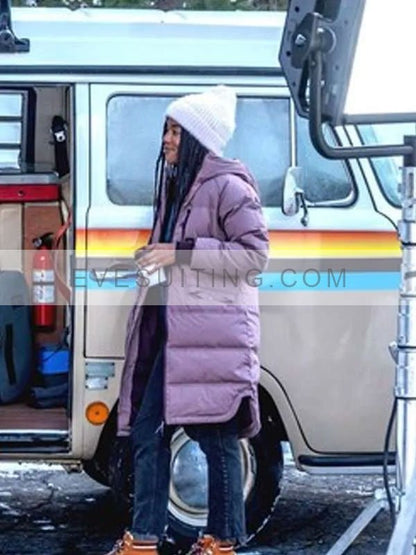 Weak Layers 2024 Tina Gates Purple Puffer Coat