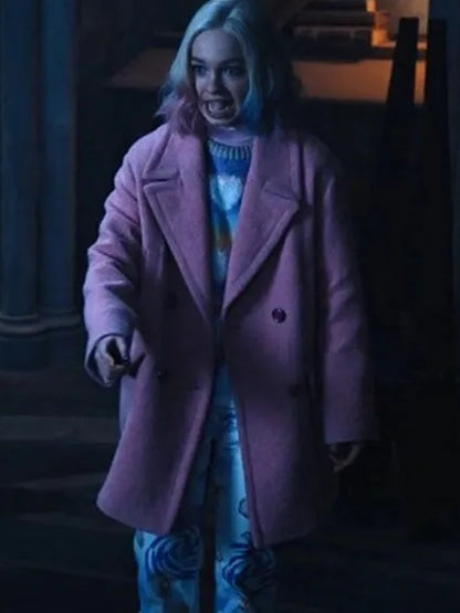 Wednesday Enid Sinclair Pink Coat
