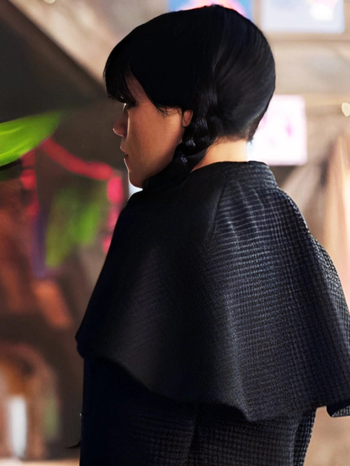 Wednesday S02 Jenna Ortega Houndstooth Coat