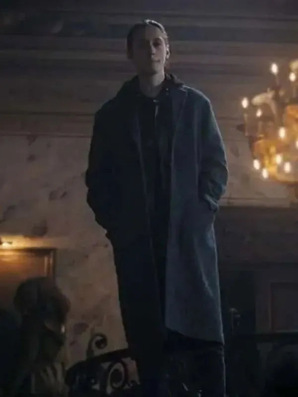 Wednesday Xavier Thorpe Grey Trench Coat