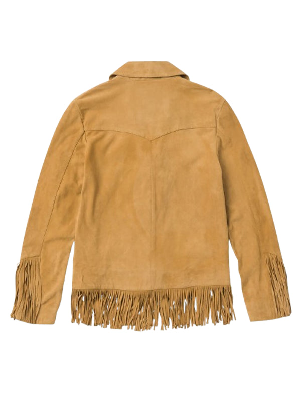 Western Fringe Suede Leather Jacket For Men 