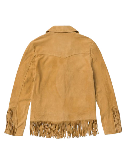 Western Fringe Suede Leather Jacket For Men 