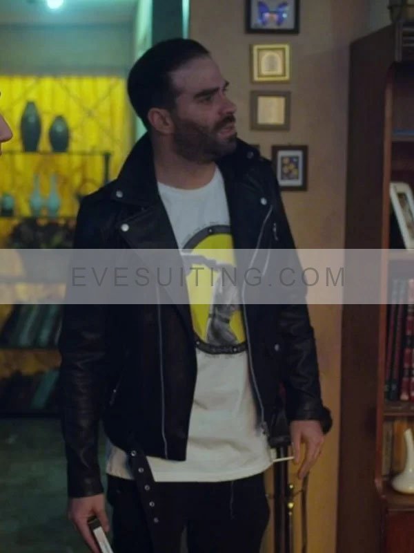 Who Killed Sara Rodolfo Lazcano Black Leather Jacket