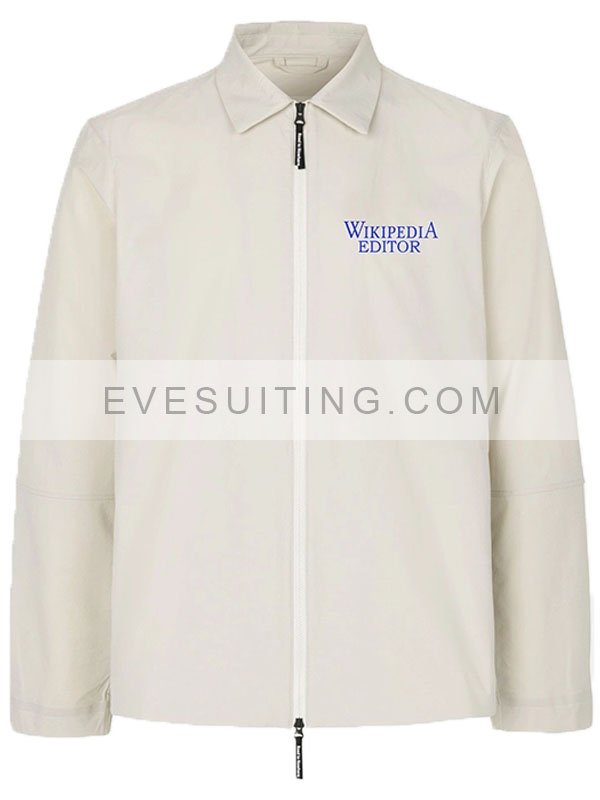 Wikipedia Editor Grey Bomber Cotton Jacket