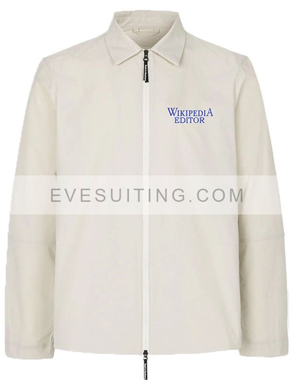 Wikipedia Editor Grey Bomber Cotton Jacket