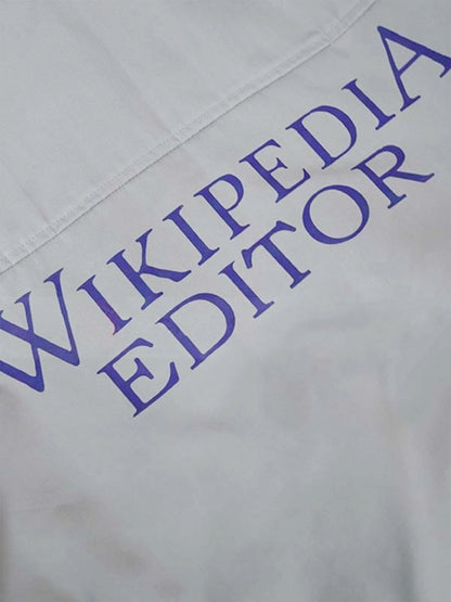 Wikipedia Editor Grey Bomber Cotton Jacket