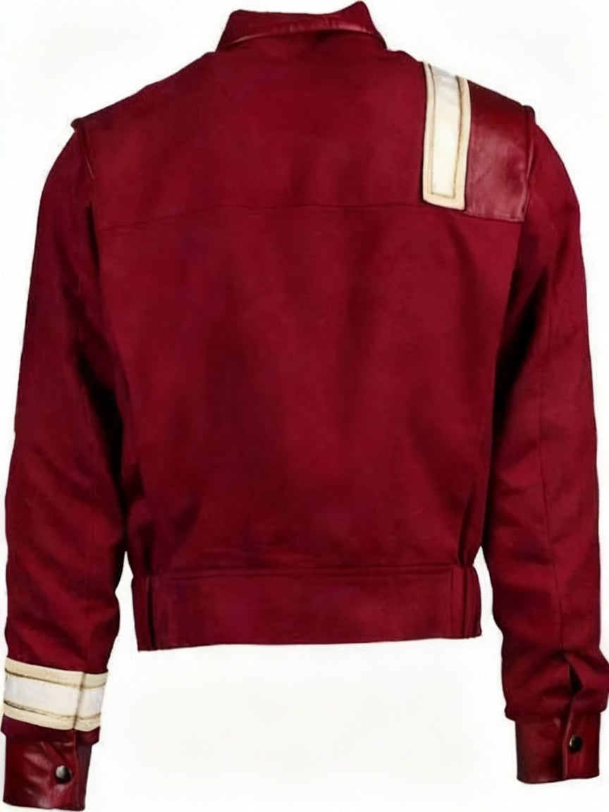 William Shatner Star Trek The Final Frontier Captain Kirk Red Bomber Jacket