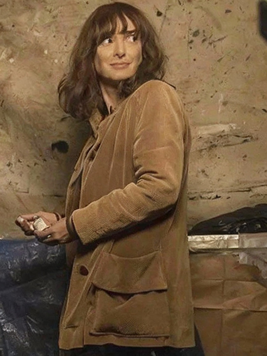 Winona Ryder Stranger Things Joyce Byers Brown Corduroy Coat