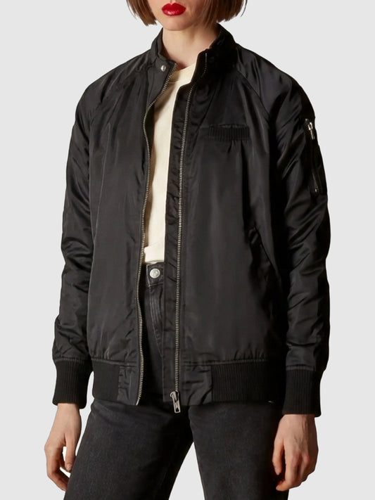 Women's Black Stain Bomber Jacket