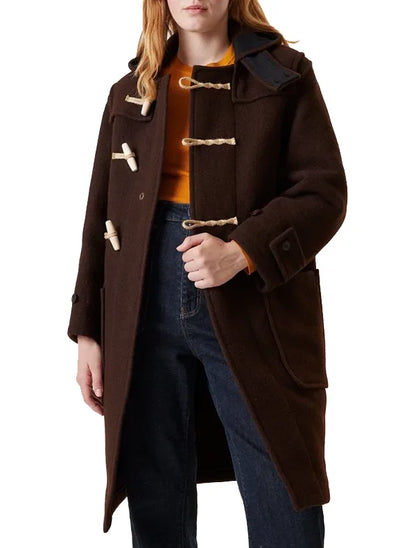 Women's Brown Wool Duffle Coat