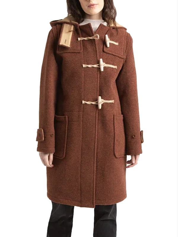 Women's Brown Wool Toggle Duffle Coat