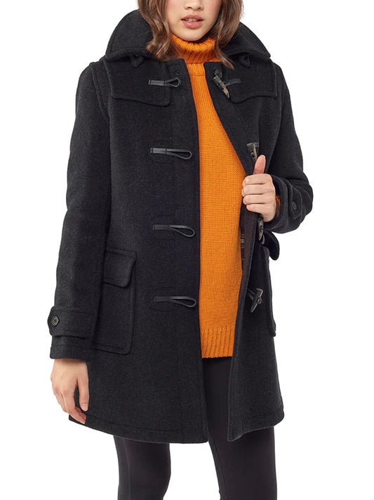 Women's Charcoal Duffle Coat