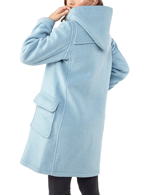 Women's Classic Fit Baby Blue Duffle Coat