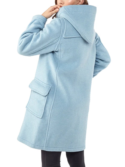 Women's Classic Fit Baby Blue Duffle Coat