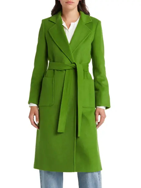 Women's Clover Green Wrap Coat