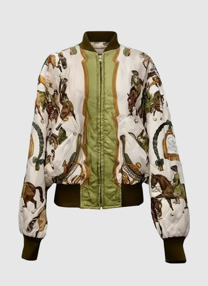 Womens Emily in Paris Emily Cooper Bomber Horse Jacket