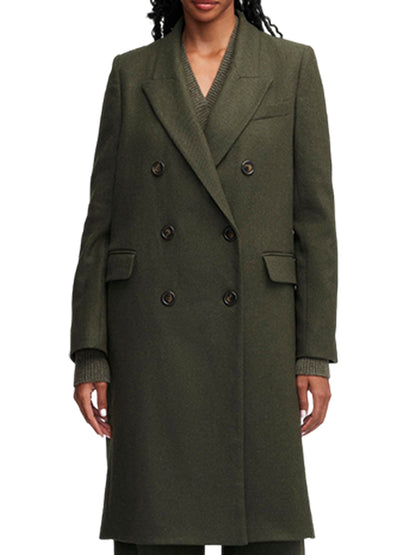 Women's Peak Lapel Wool Coat