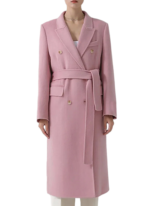 Women's Pink Wool Coat
