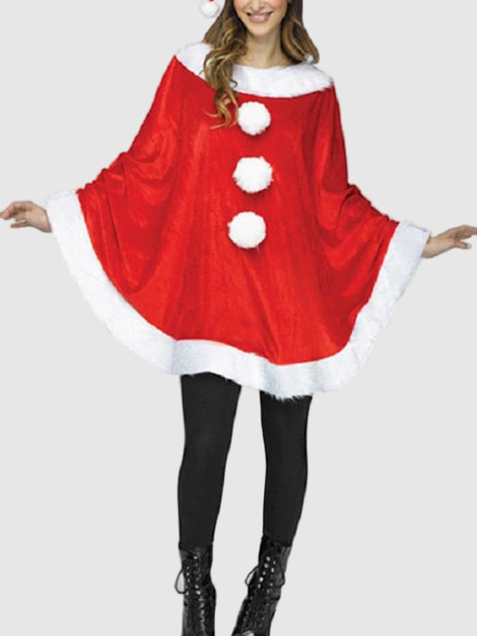 Women's Santa Claus Cape Poncho