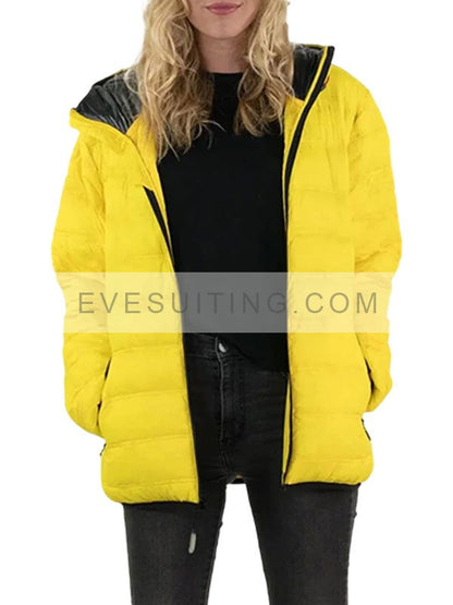 Women's Yellow Puffer Jacket