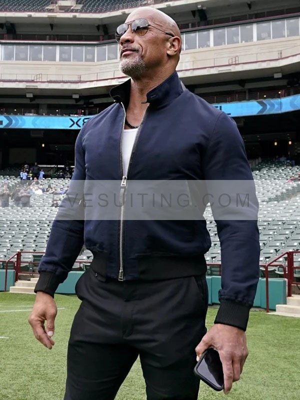 XFL 2023 Dwayne Johnson Blue Jacket