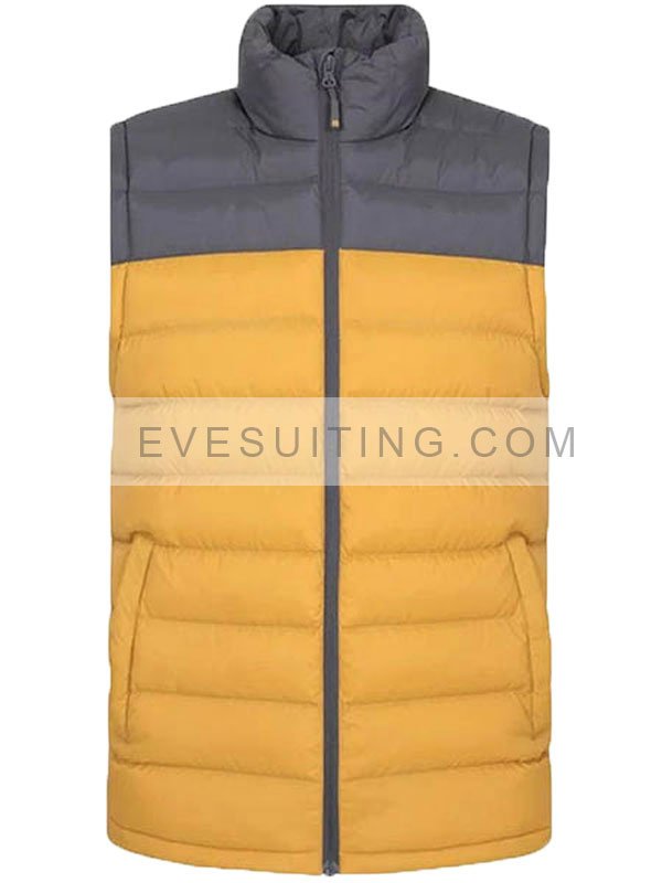 Yellow and Grey Station Eleven Miles Puffer Vest