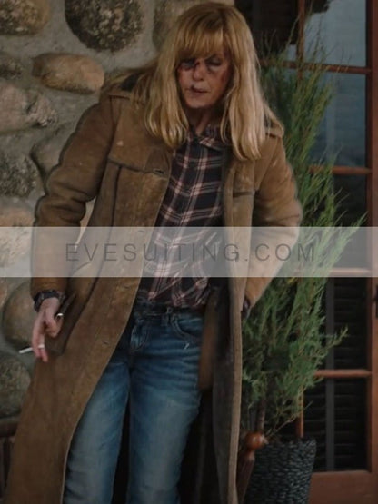 Yellowstone Beth Dutton Leather Brown Coat