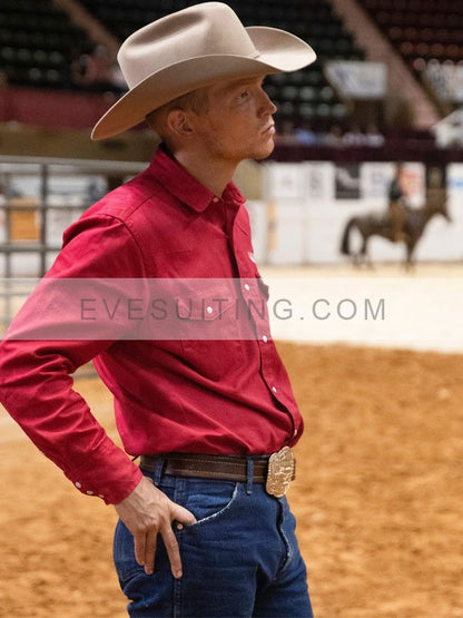 Yellowstone Jimmy Hurdstrom 6666 Red Cotton Shirt
