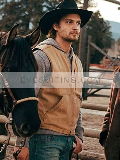 Yellowstone Kayce Dutton Cotton Brown Vest