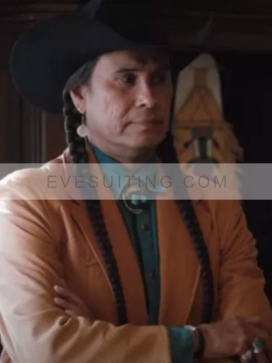 Yellowstone Mo Brings Plenty Season 4 Leather Coat