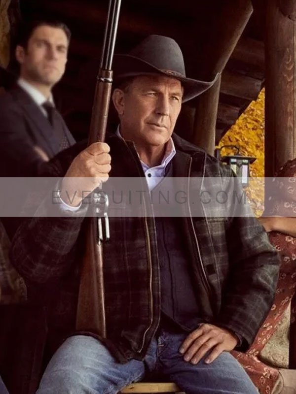 Yellowstone Plaid Wool Checked Jacket