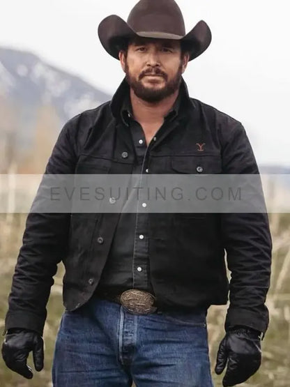 Yellowstone Rip Wheeler Trucker Black Jacket