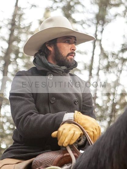 Yellowstone Ryan Bingham Black Peacoat