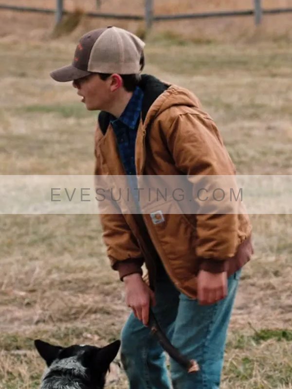 Yellowstone S04 Tate Dutton Brown Hooded Jacket