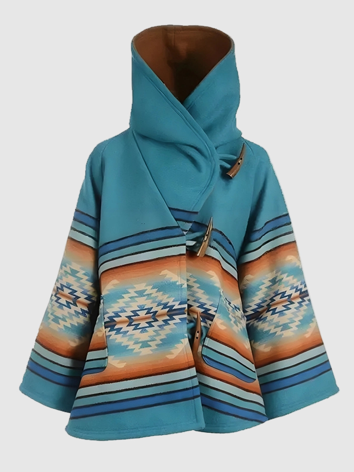 Yellowstone Season 3 Kelly Reilly Blue Poncho Coat