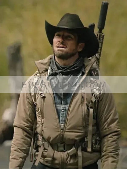 Yellowstone Season 5 Ryan Beige Cotton Jacket