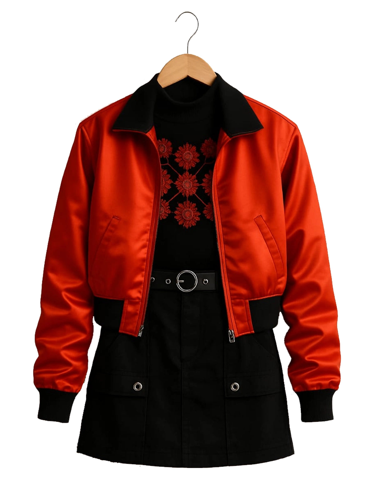 Yoko Tanaka Red Bomber Jacket