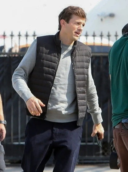 Your Place or Mine Ashton Kutcher Black Vest