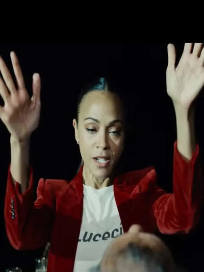 Zoe Saldana Red Blazer