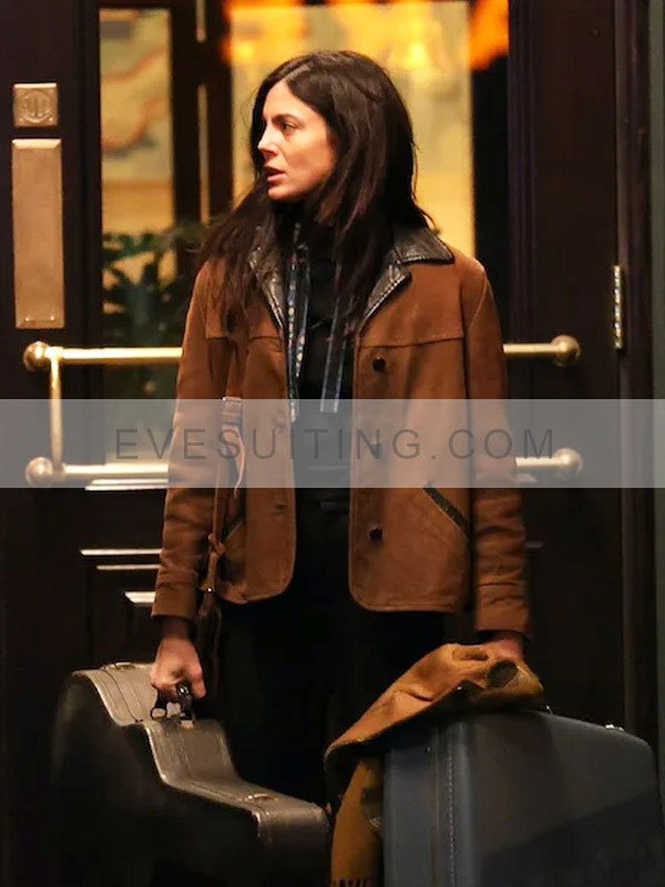 Joan Baez Movie A Complete Unknown Monica Barbaro Brown Leather Jacket