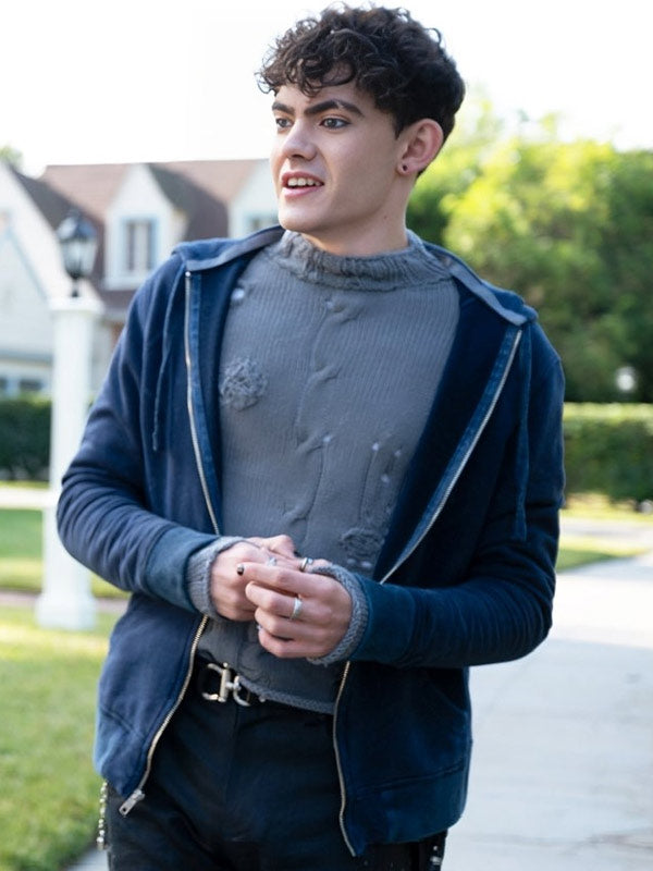 Teen Agatha All Along S01 Joe Locke Blue Hooded Jacket