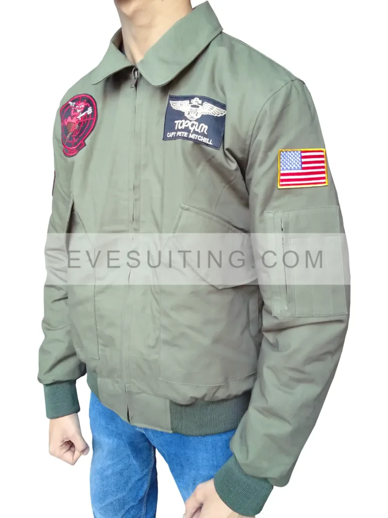 Tom Cruise Bomber Green Flight Jacket