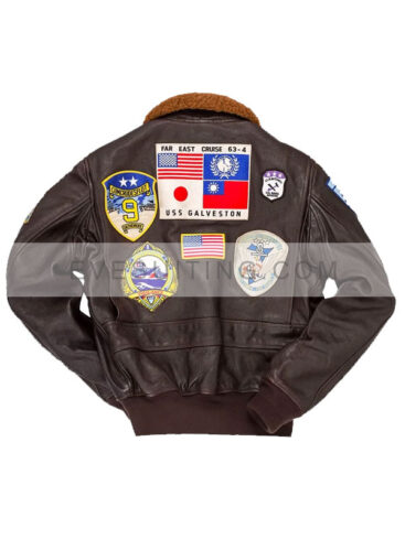 Tom Cruise Top Gun Maverick Brown Bomber Patches Jacket