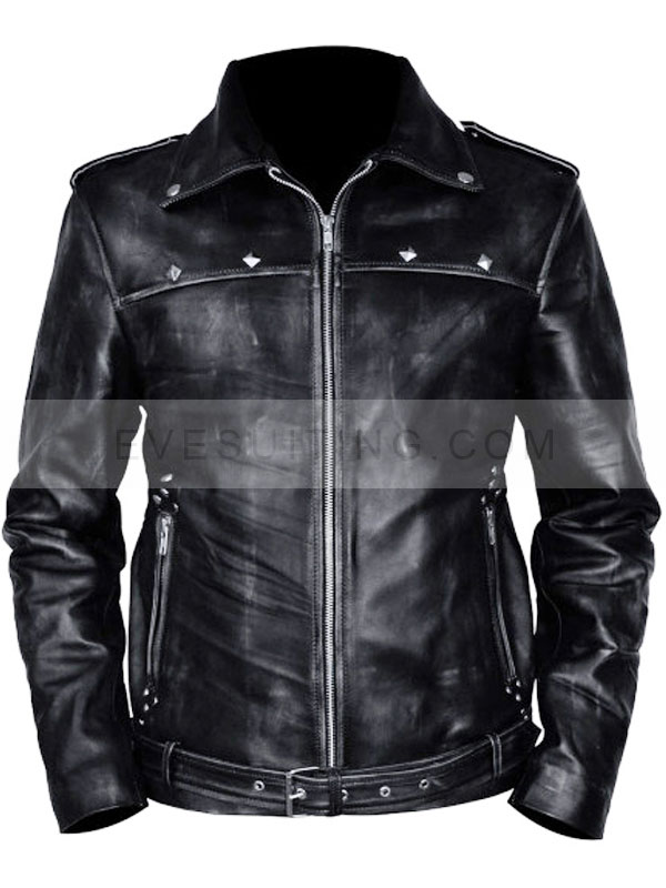 A Long Way Down Aaron Paul Leather Black Jacket