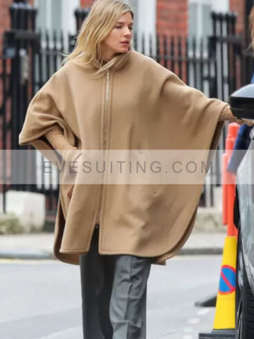 Sienna Miller Anatomy Of A Scandal Brown Poncho