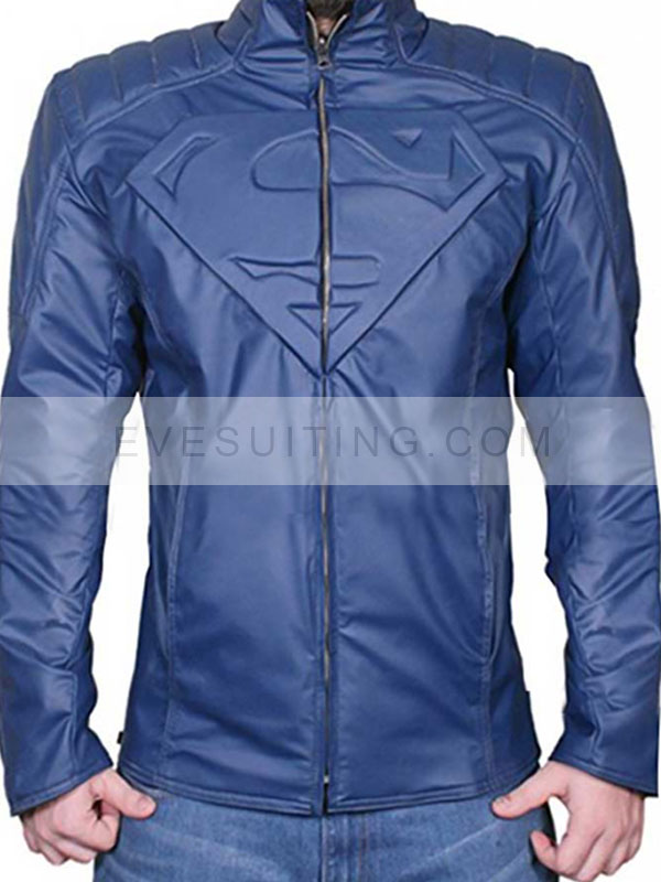 Superman V Batman Blue Leather Jacket